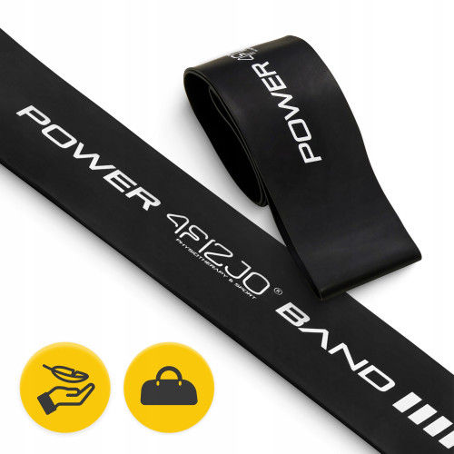 Резинка для фітнеса  4FIZJO Mini Power Band 1.2 мм 15-20 кг Black - фото №7